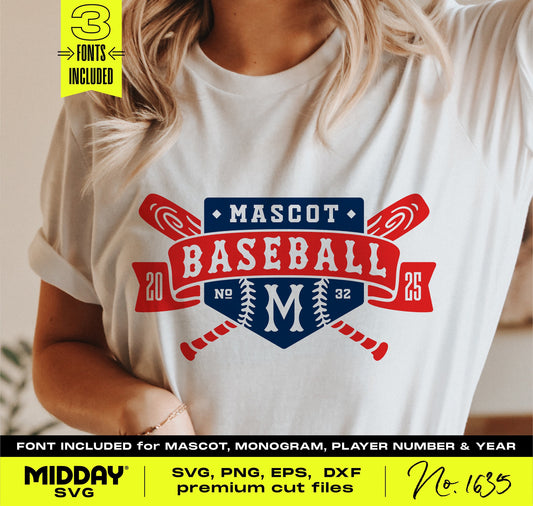 Customizable baseball SVG design, featuring home plate and stitching for Cricut, perfect for team shirts and logos.