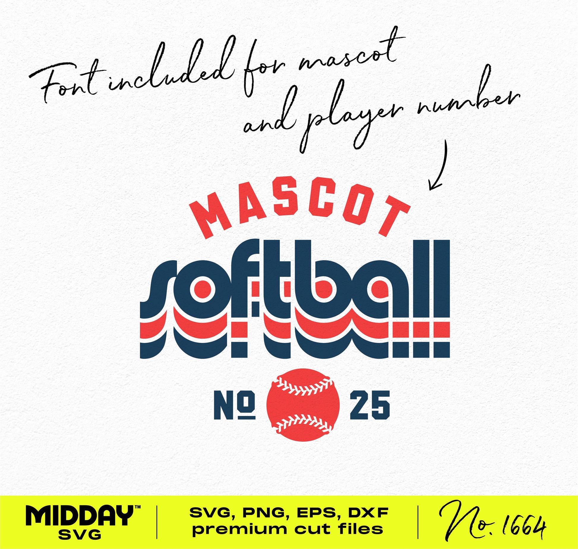 Striped Softball SVG PNG design with customizable team name and player number; perfect for personalized softball shirts and accessories.