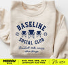 Baseline Social Club SVG PNG - Funny Baseball Mom or Dad Design - Instant Download