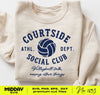 Courtside Social Club: Funny Volleyball Mom SVG PNG - Digital Download