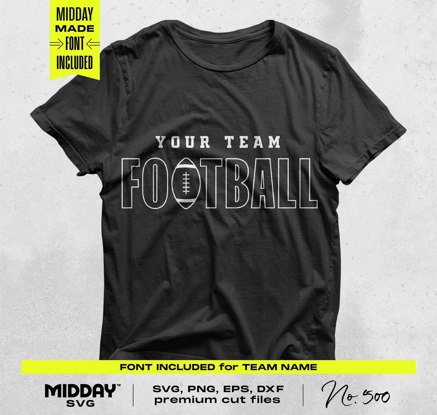 Football SVG PNG bundle template for custom team shirts, featuring sporty typography and design. Ideal for crafting personalized apparel.
