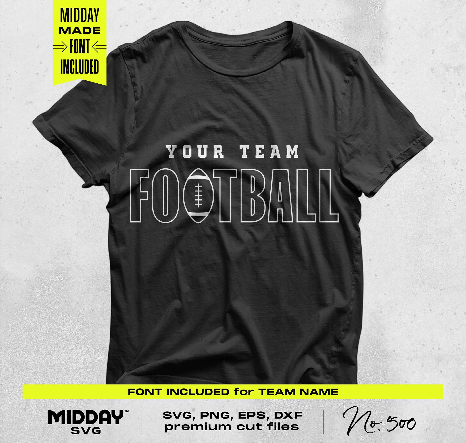 Football SVG PNG bundle template for custom team shirts, featuring sporty typography and design. Ideal for crafting personalized apparel.