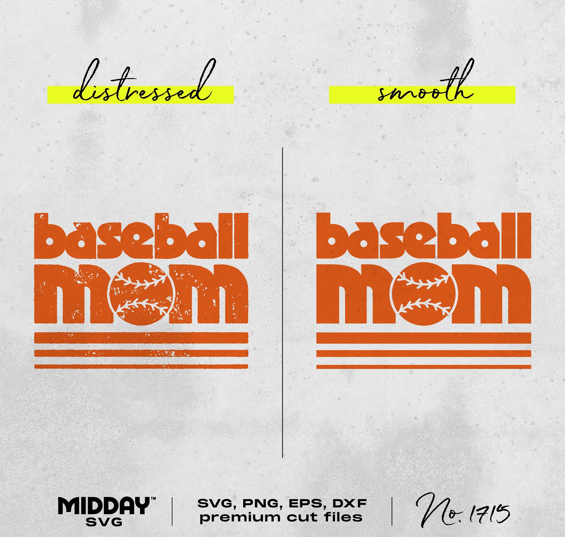 70s inspired Baseball Mom SVG PNG design, includes distressed and smooth versions, perfect for sports-themed apparel and accessories.