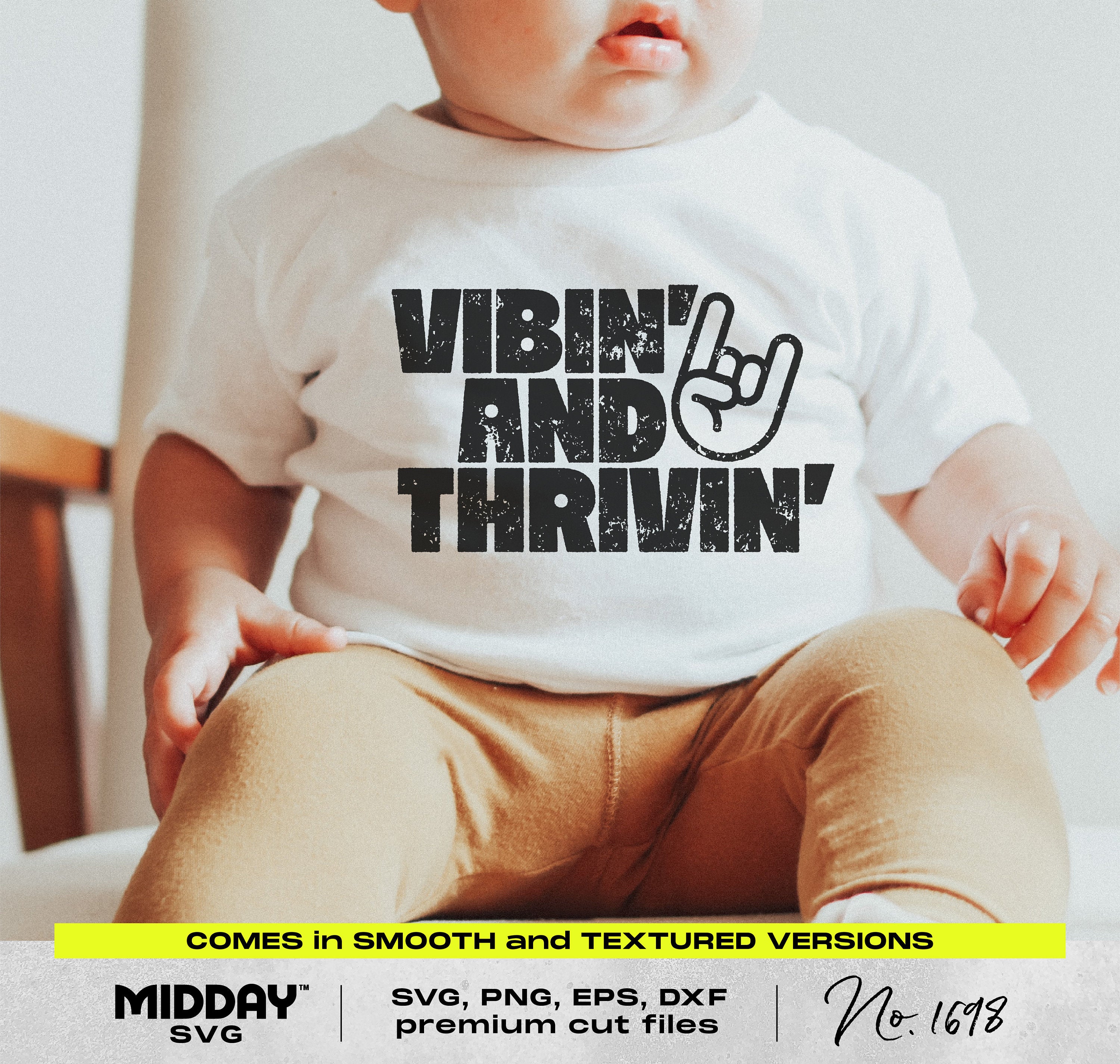 Adorable Thrivin' and Vibin' Kids Design - SVG PNG included