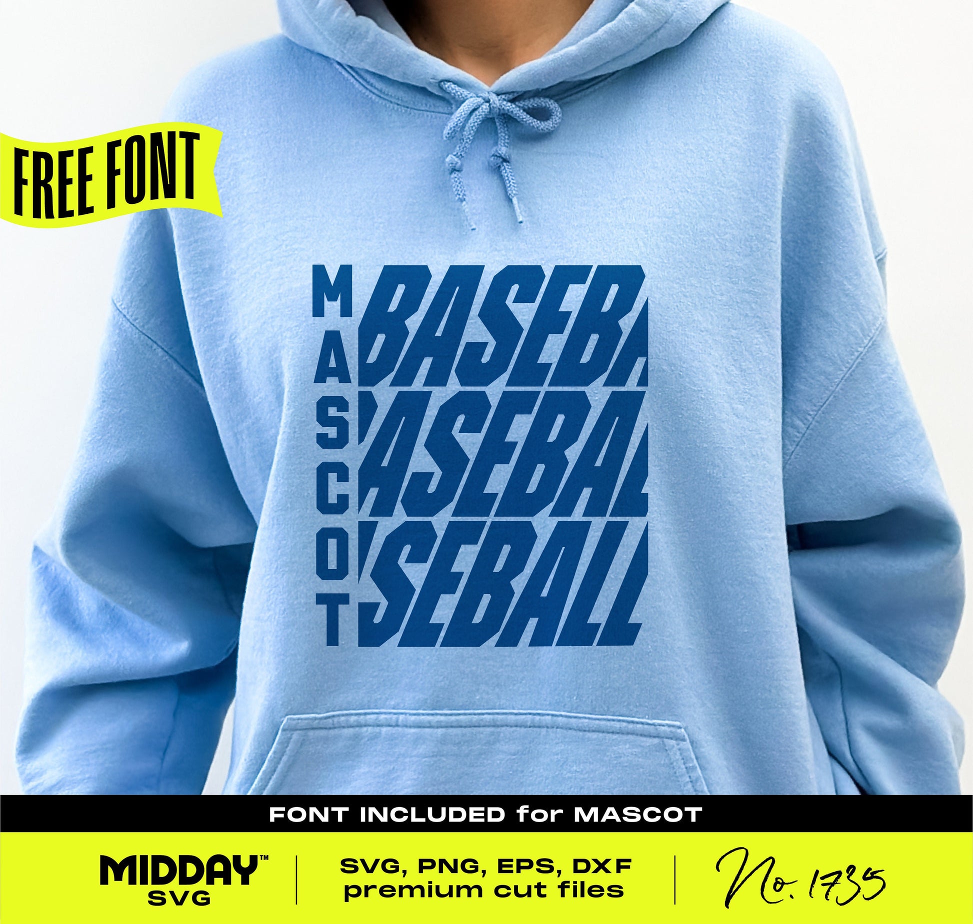 DIY customizable baseball team template on hoodie with included font, perfect for creating unique athletic gear designs in SVG and PNG.