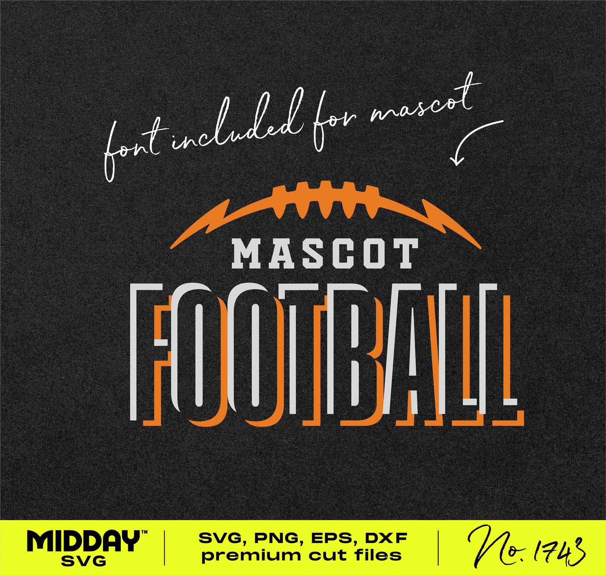 Customizable football team mascot SVG with text 'Football', perfect for Cricut and Silhouette projects.