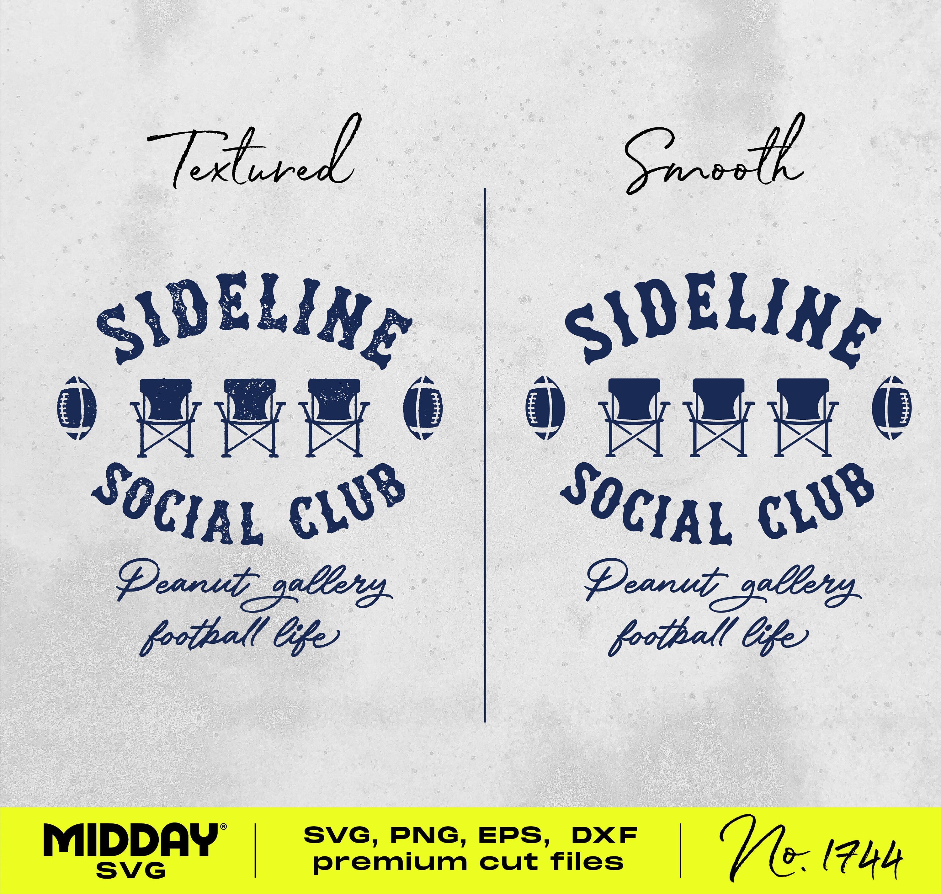 Sideline Social Club, Funny Football Svg Png, Family Football Shirt Design, Funny Football Mom or Dad Design, Football Practice Svg