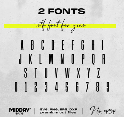 Stylish font display with alphabet and numbers for design projects