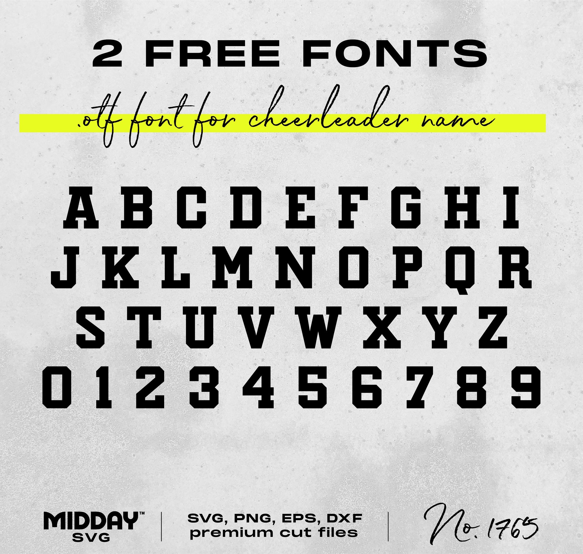 Collegiate style font set for cheerleader name customization in Cheer Team Template SVG, perfect for DIY shirts and sublimation.