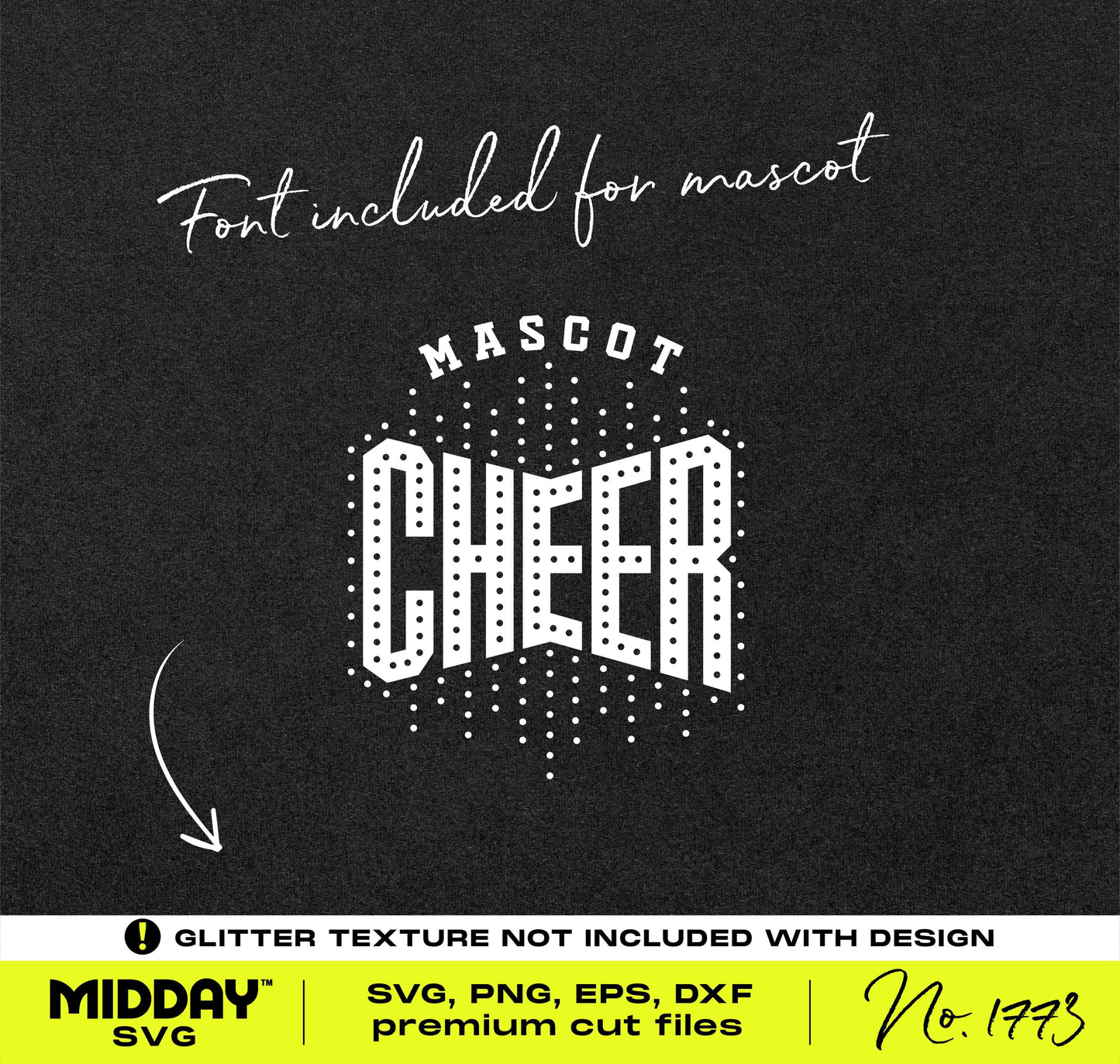 Cheer Team Template SVG for Cricut with bold dot design