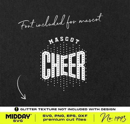 Cheer Team Template SVG for Cricut with bold dot design