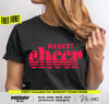 Retro Style Cheer Team Template Svg Png, DIY Cheerleading Shirt Design with Font for Mascot, Cheer Squad, Cheerleader Svg Png, Cute Cheer